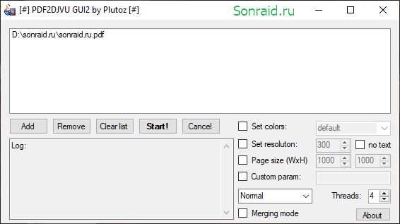 PDF2DJVU GUI2 1.0