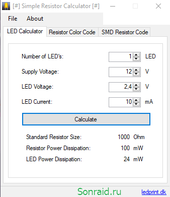 Simple Resistor Calculator