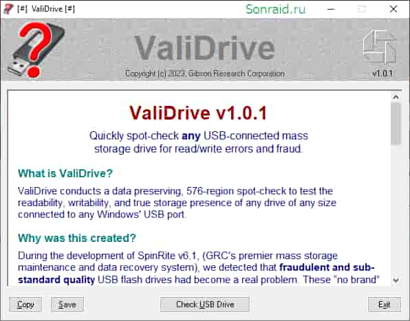 ValiDrive 1.0.1