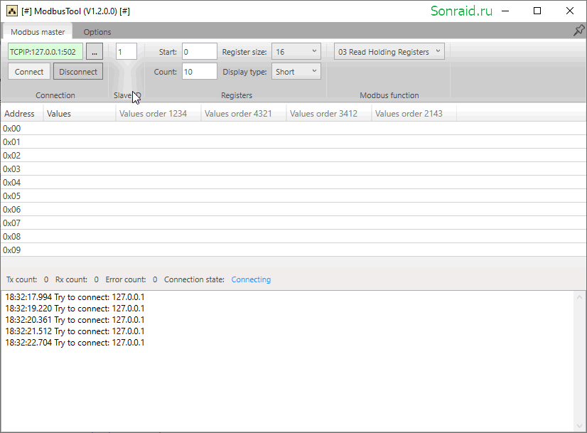 ModbusTool 1.2.0.0