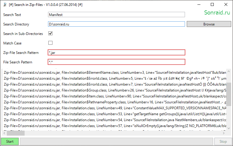 Search In Zip Files 1.0.0.4