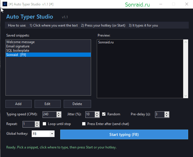 Auto Typer Studio 1.1