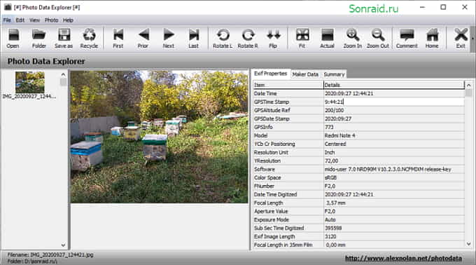 Photo Data Explorer 1.02 beta