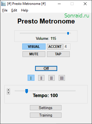 Presto Metronome 1.2b