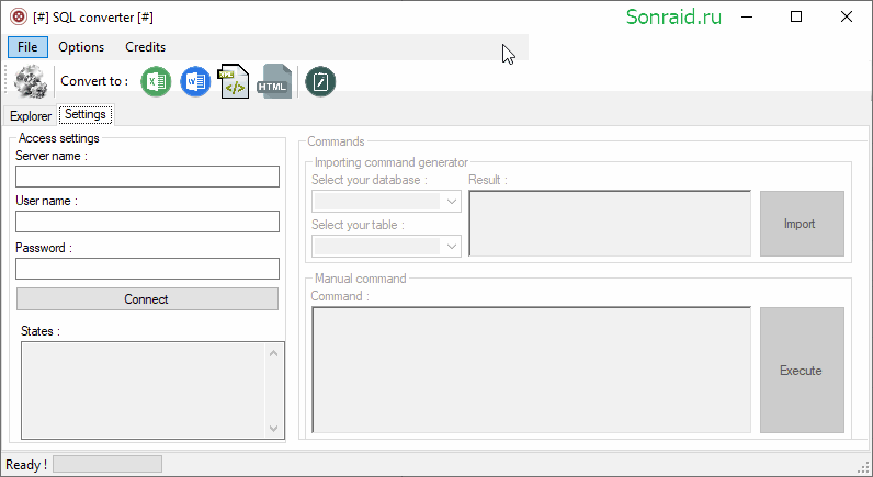 SQL converter 1.0