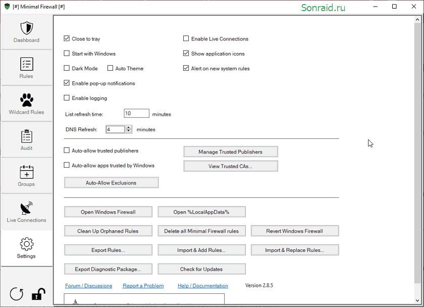Minimal Firewall 2.8.5