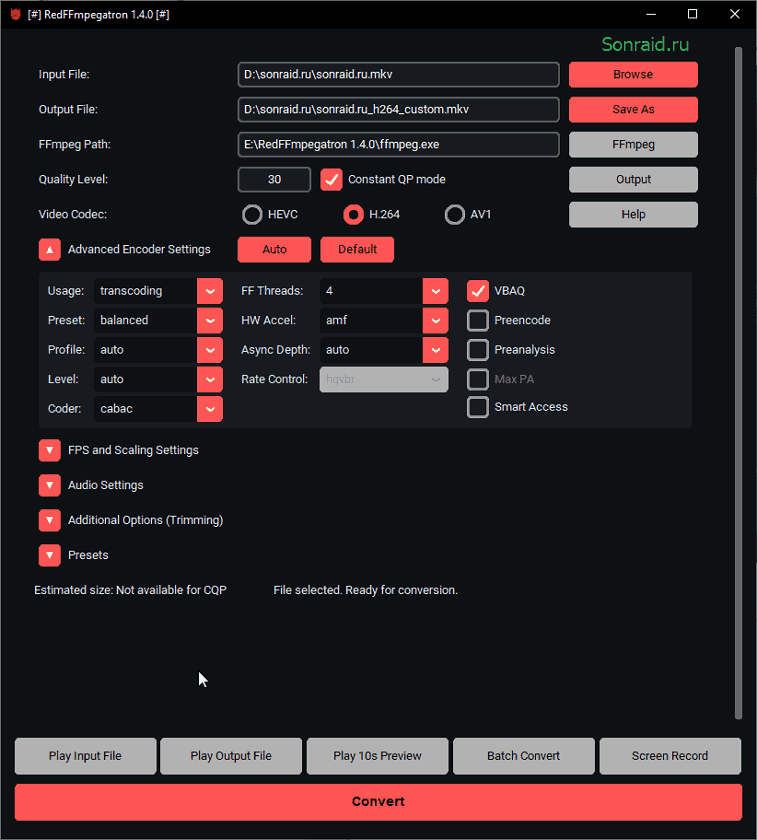RedFFmpegatron 1.4.0