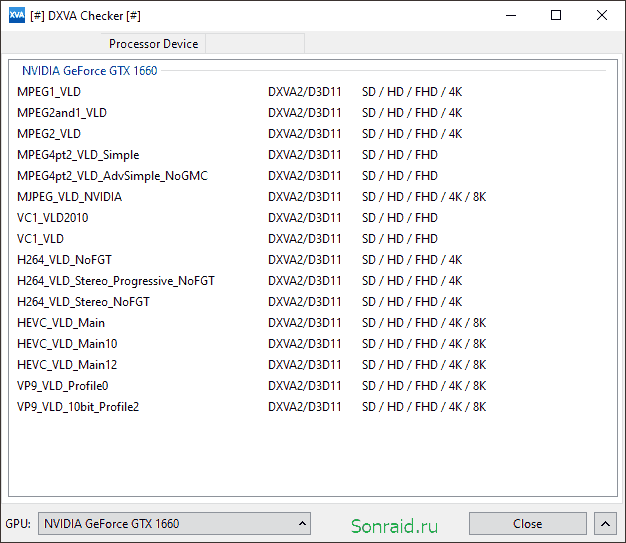 DXVA Checker 4.8.0