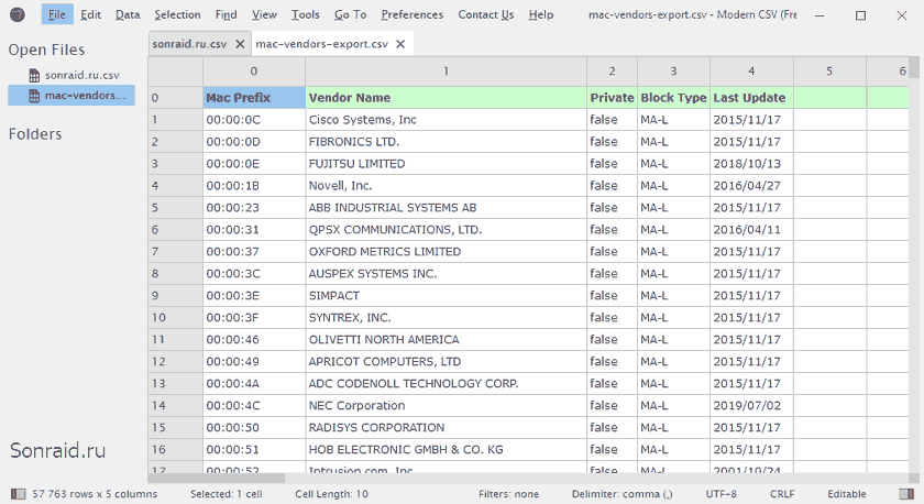 Modern CSV 2.4.4