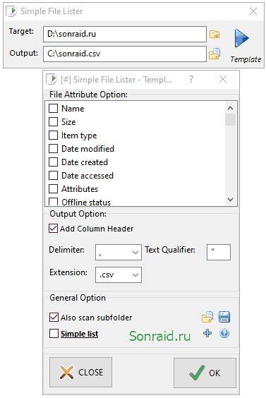 Simple File Lister 1.0