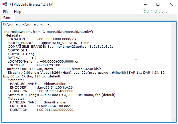 VideoInfo Express 1.2.5