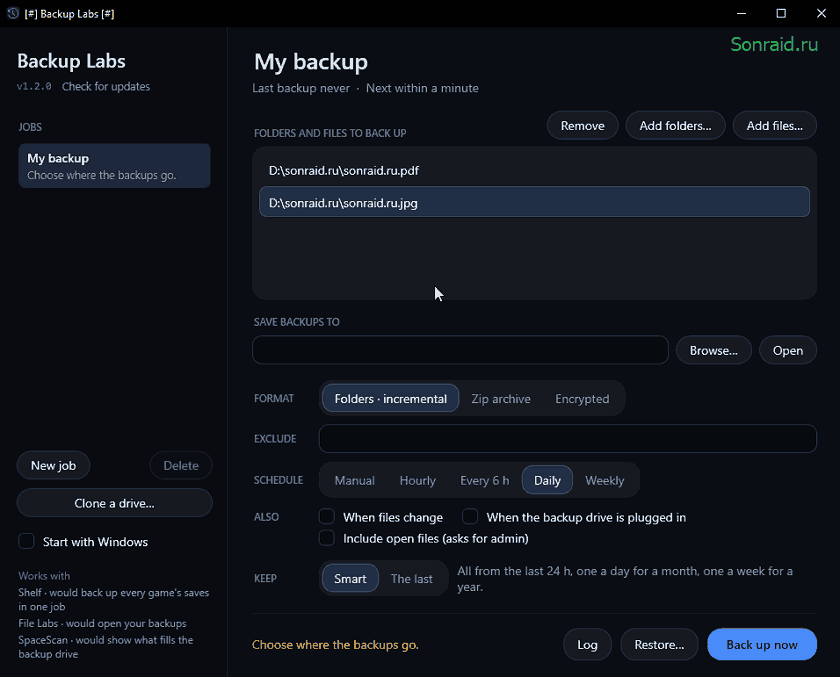 Backup Labs 1.2.0
